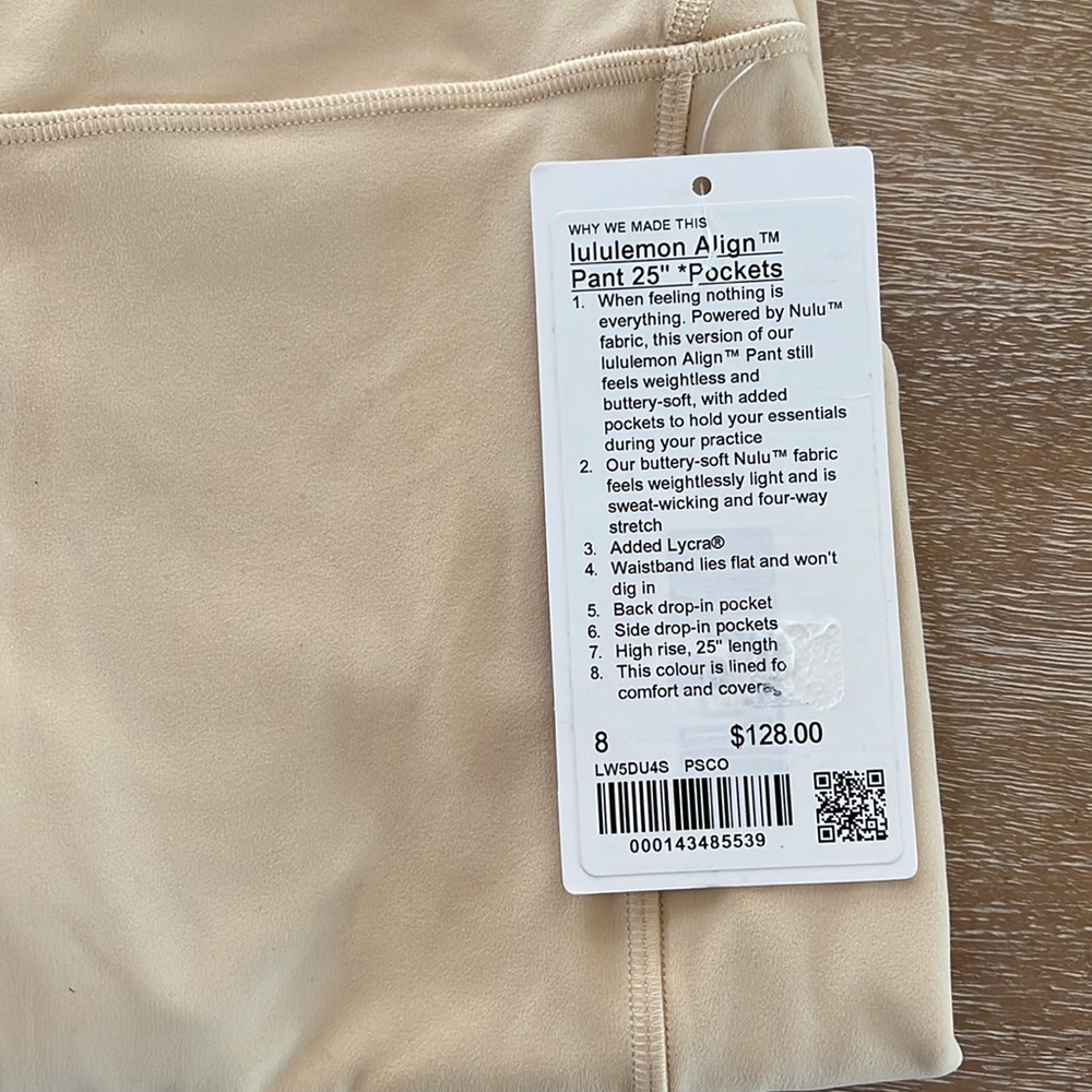 Lululemon Align Pant with Pockets 25” PSCO Size 8 - Picture 7 of 11